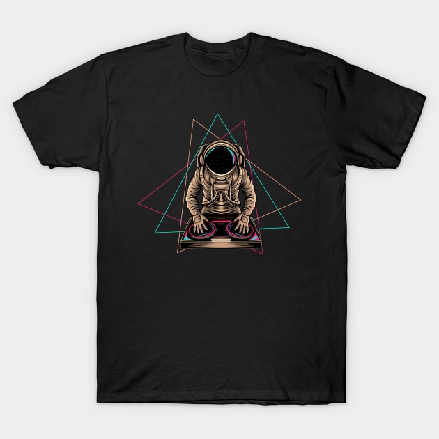 Astronaut DJ space DJ T-Shirt by yassinnox